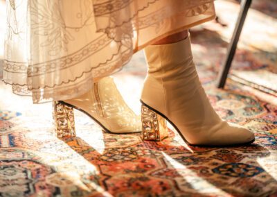 Wedding photo shoot image of sparkly shoes