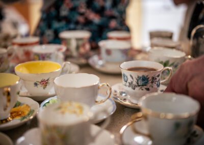 Wedding photo of teacups